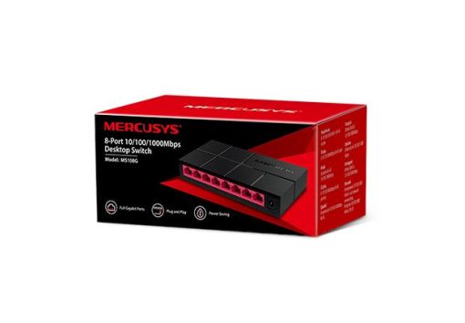 MERCUSYS MS108G 8 PORT 10/100/1000M DESKTOP SWITCH